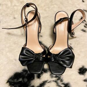 Anne Michelle Black Heels with Oversized Bow NEW 🗃️Two Size 10/EU 40 & 9/EU 39